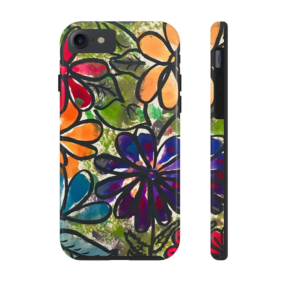 Thumbnail: Tough Phone Cases – Whimsy in Bloom Watercolor & Acrylic Floral