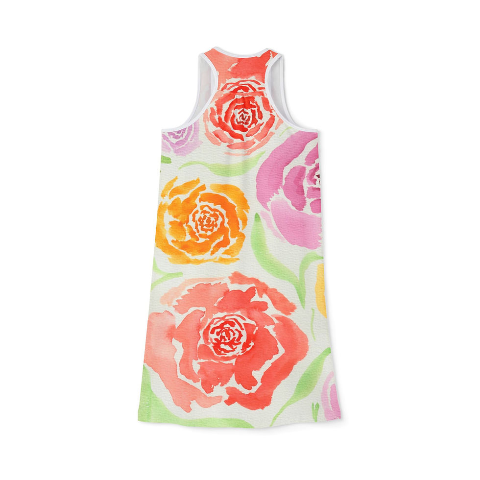 Thumbnail: Shady Roses Women's Racerback Coverup Dress (AOP)