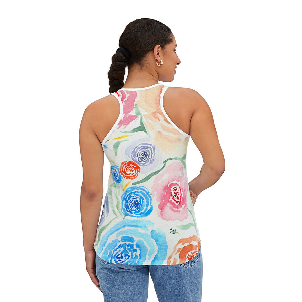 Thumbnail: Pretty Party Bouquet Floral Print Tank Top 