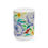 Thumbnail: Feeling Blue Watercolor Flowers Ceramic Mug, (11oz, 15oz)