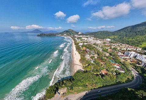 praia das Toninhas vista por drone Foto BRUNO AMIR