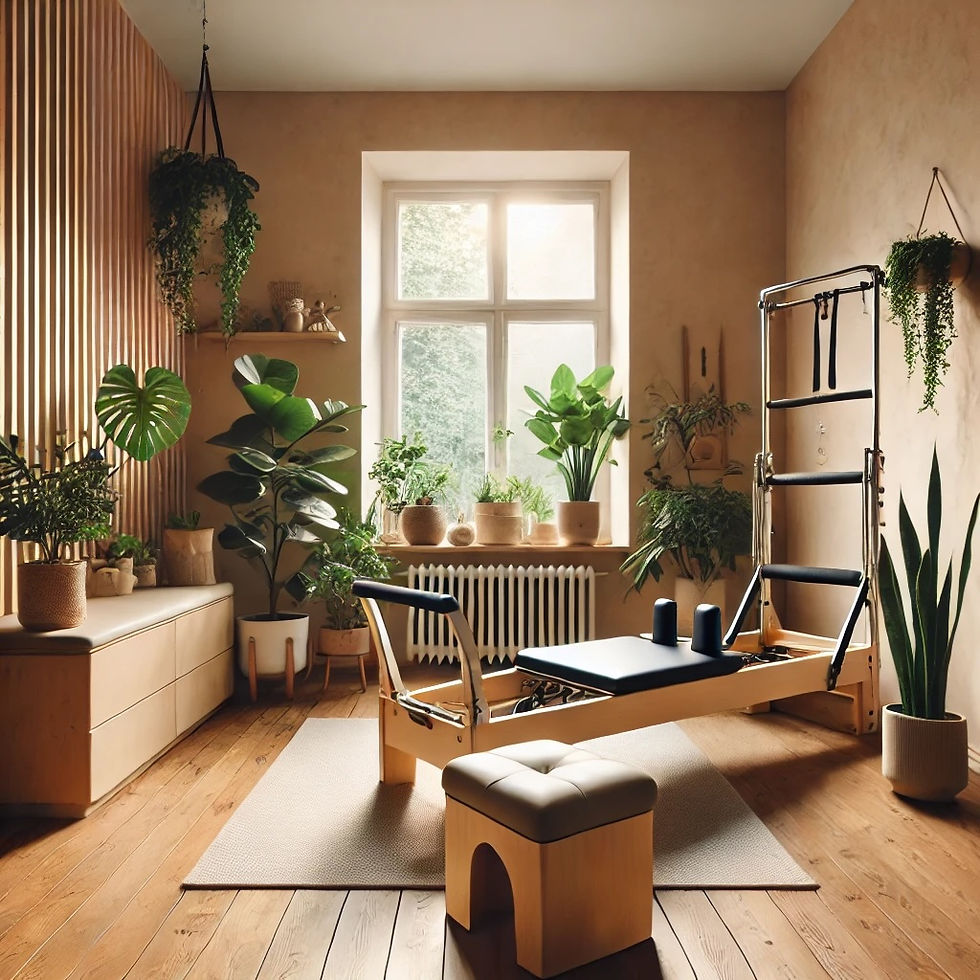 An intimate wellness space showcasing bio-living through natural light, greenery, and simplicity.