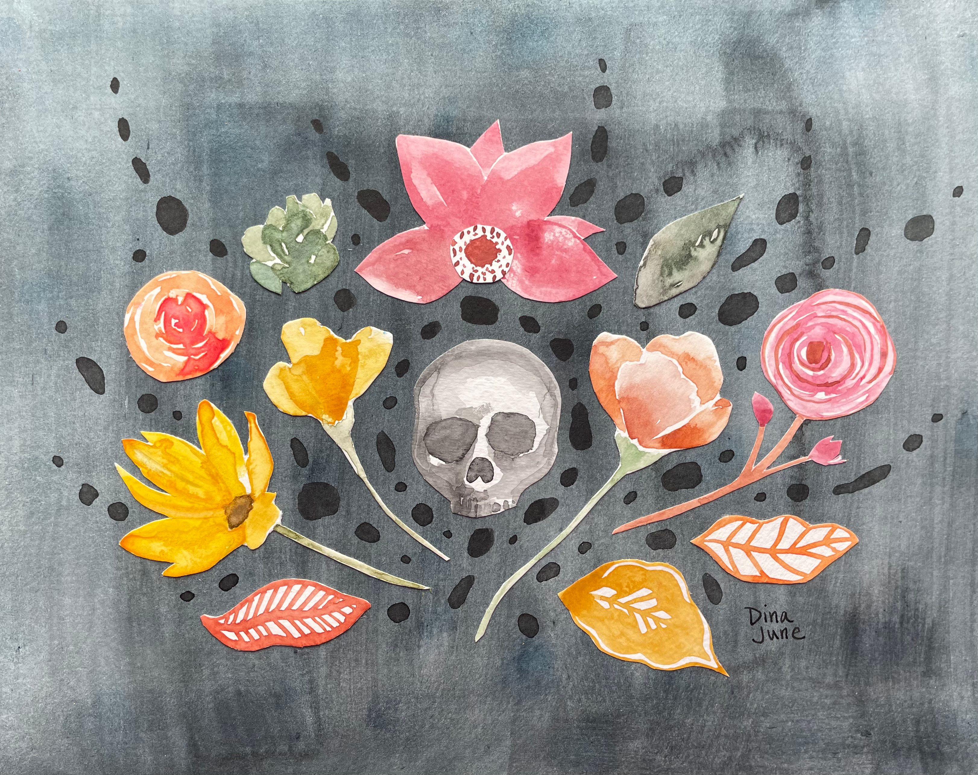 Not the End - 8" x 10” Original - Watercolor Collage