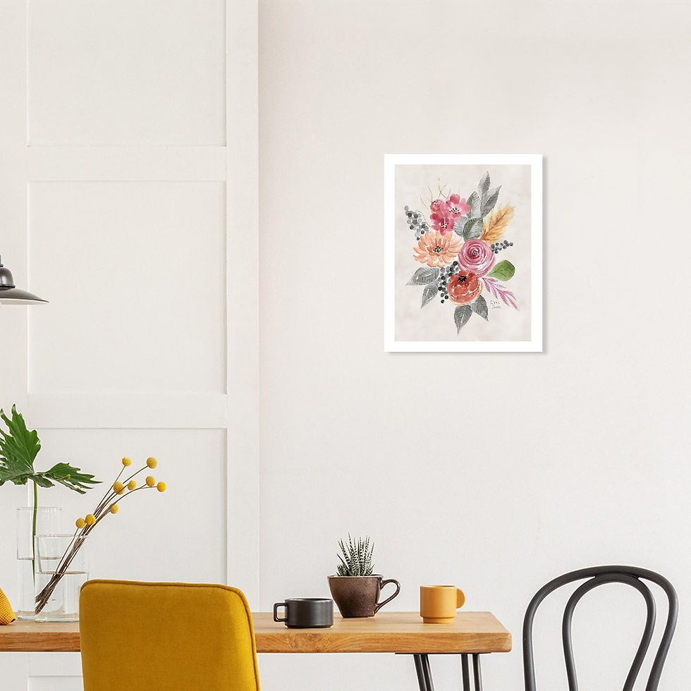 Thumbnail: Fine Art Print - Blushing Garden Bouquet by Dina June