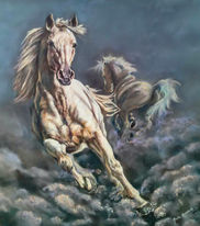 painting of horses