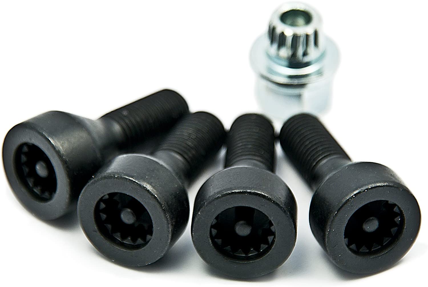 mit exklusiven Rabatten 4 x Neo Chrome Alloy Locking Wheel Bolts M12x1