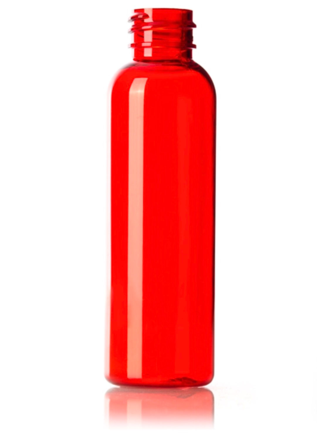 RED 2 oz PET Plastic Bottle Including CLOSURE of your CHOICE