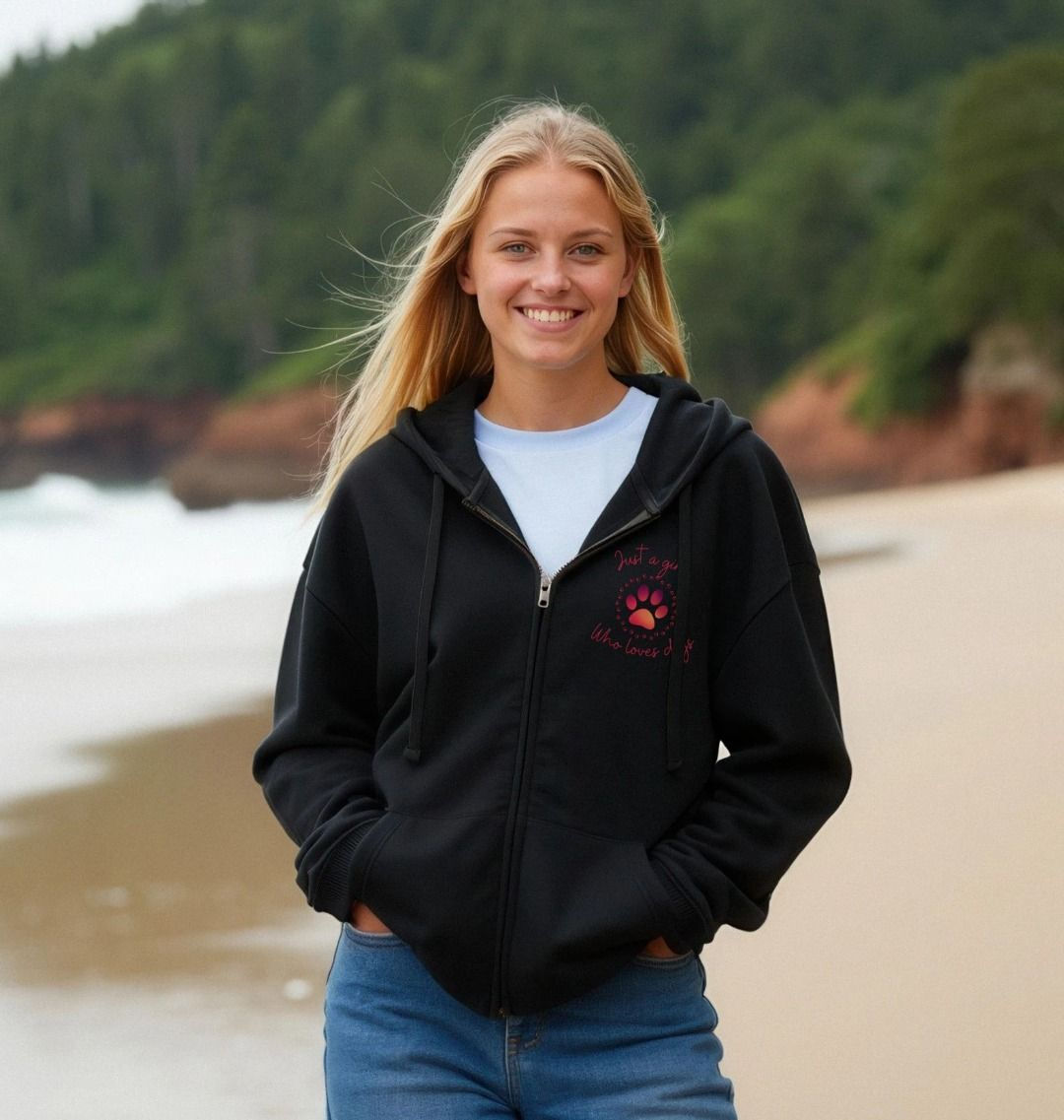 Just a Girl WHo Loves Dogs - Zip Hoodie