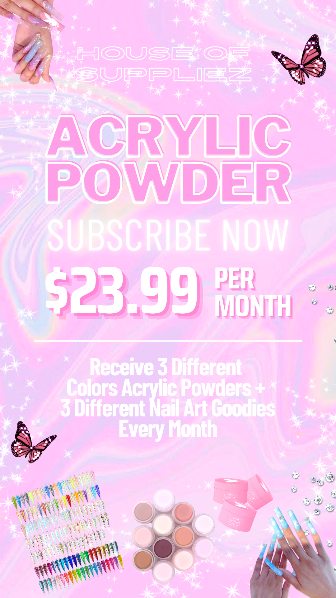 Acrylic Powder Monthly Subscription Box