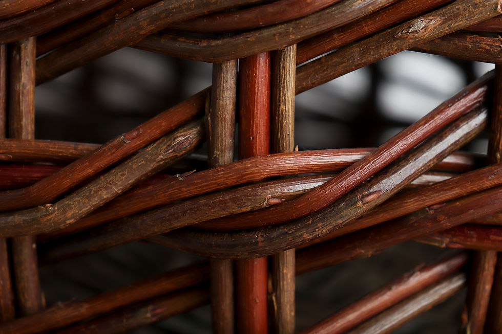 Thumbnail: Irish weave contemporary basket | small