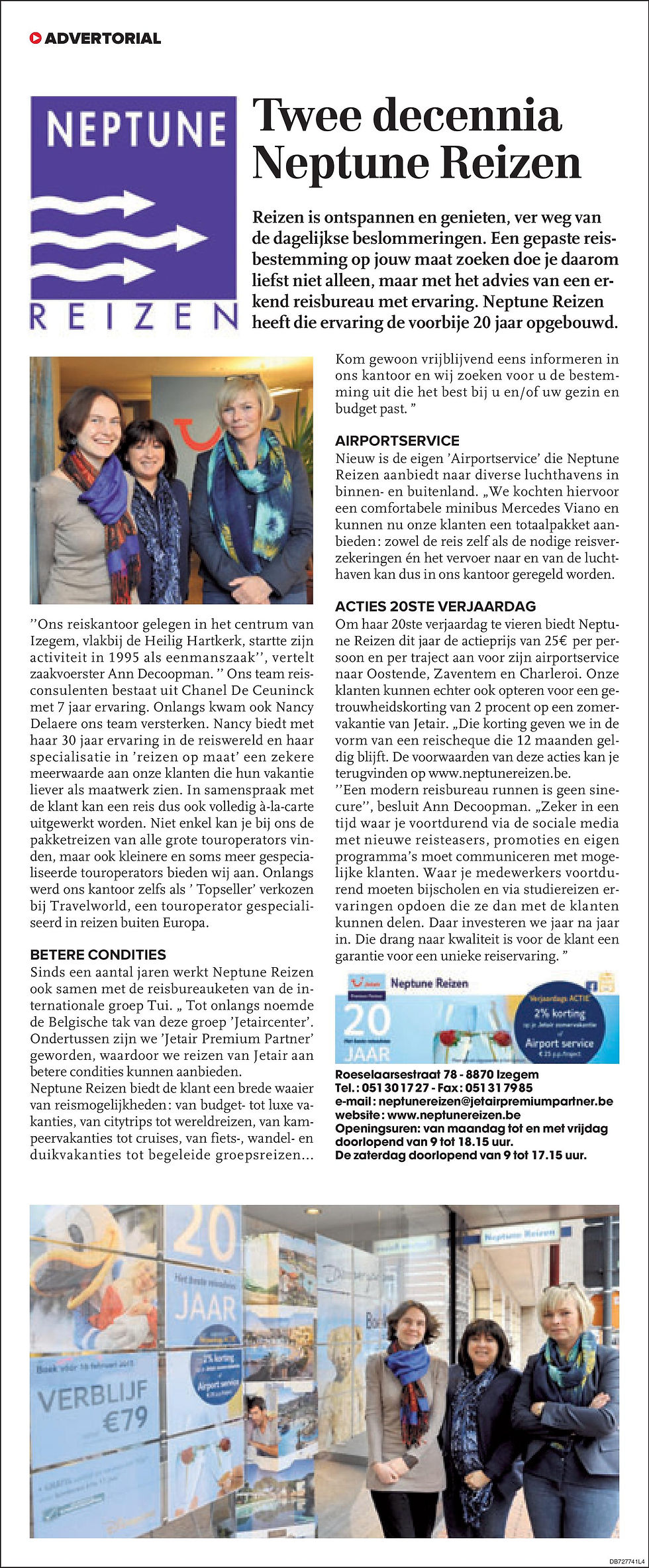 Artikel Krant Van West-Vlaanderen