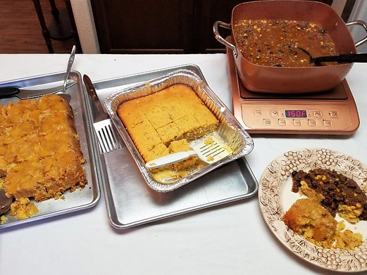 s Chili and Cornbread with Pineapple Ups