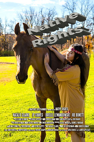 Poster for an historical thriller titled Native Rights