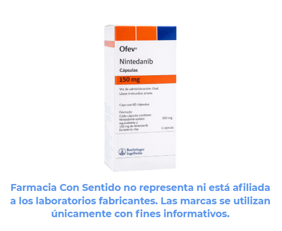 Nintedanib 150 mg Caja con 60 capsulas