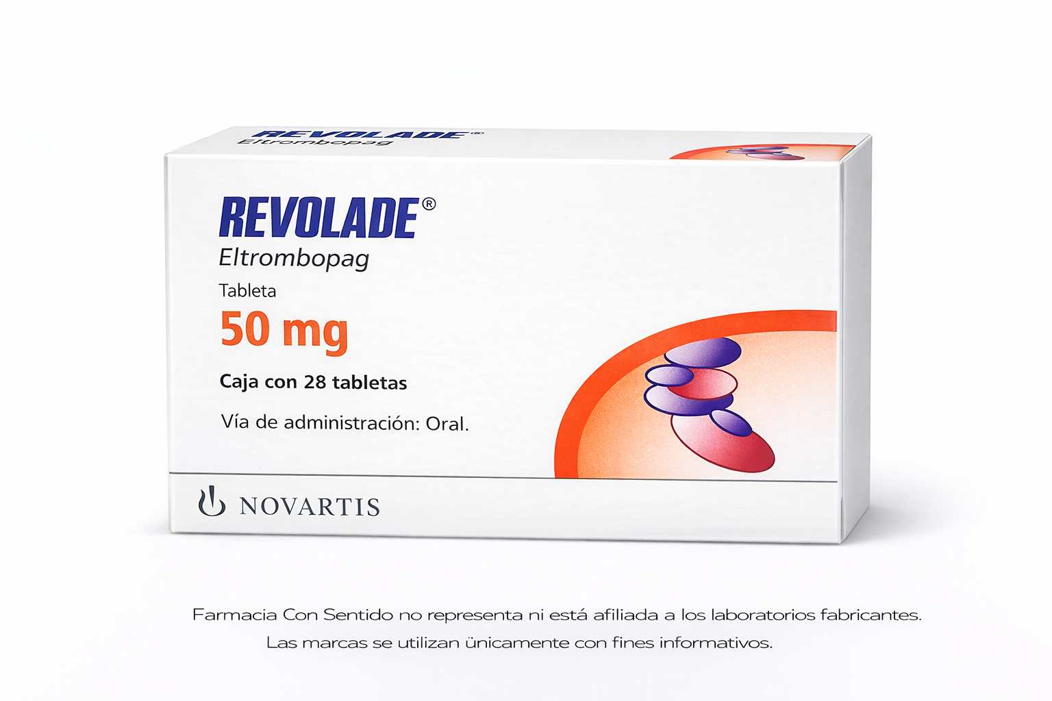 Eltrombopag 50 mg Caja con 28 tabletas