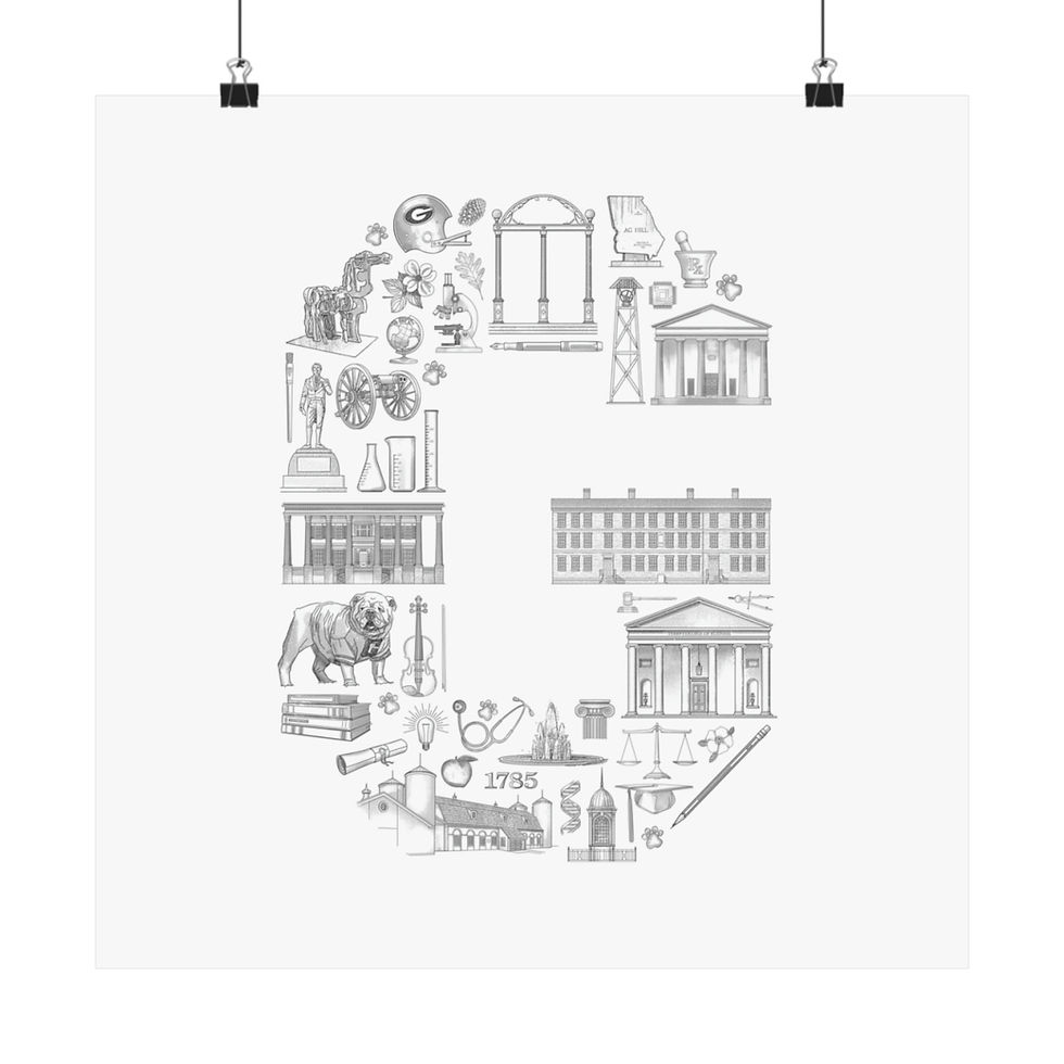 Thumbnail: UGA Landmarks - Athens, Georgia - Print