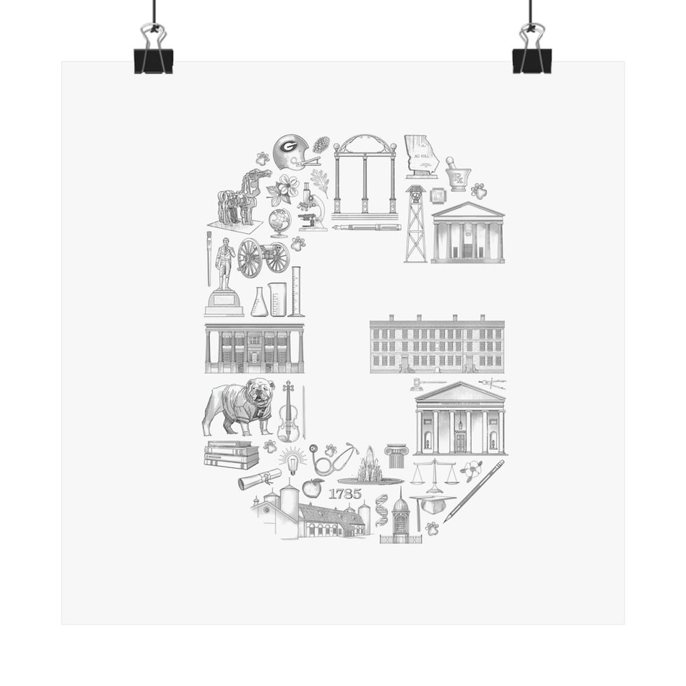 Thumbnail: UGA Landmarks - Athens, Georgia - Print