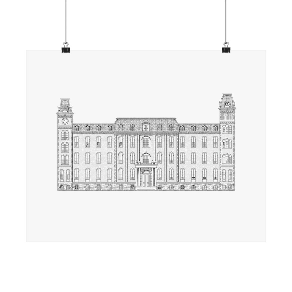 Thumbnail: University of Arkansas - Old Main - Print