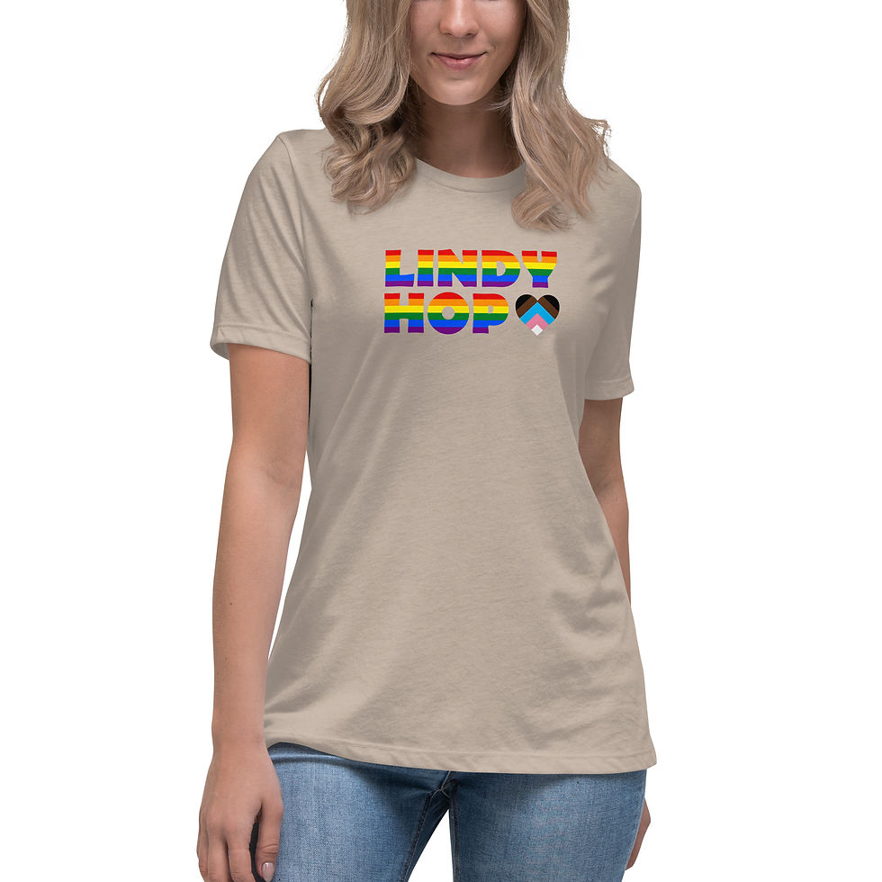 Thumbnail: Women's Relaxed Lindy Hop Pride T-Shirt