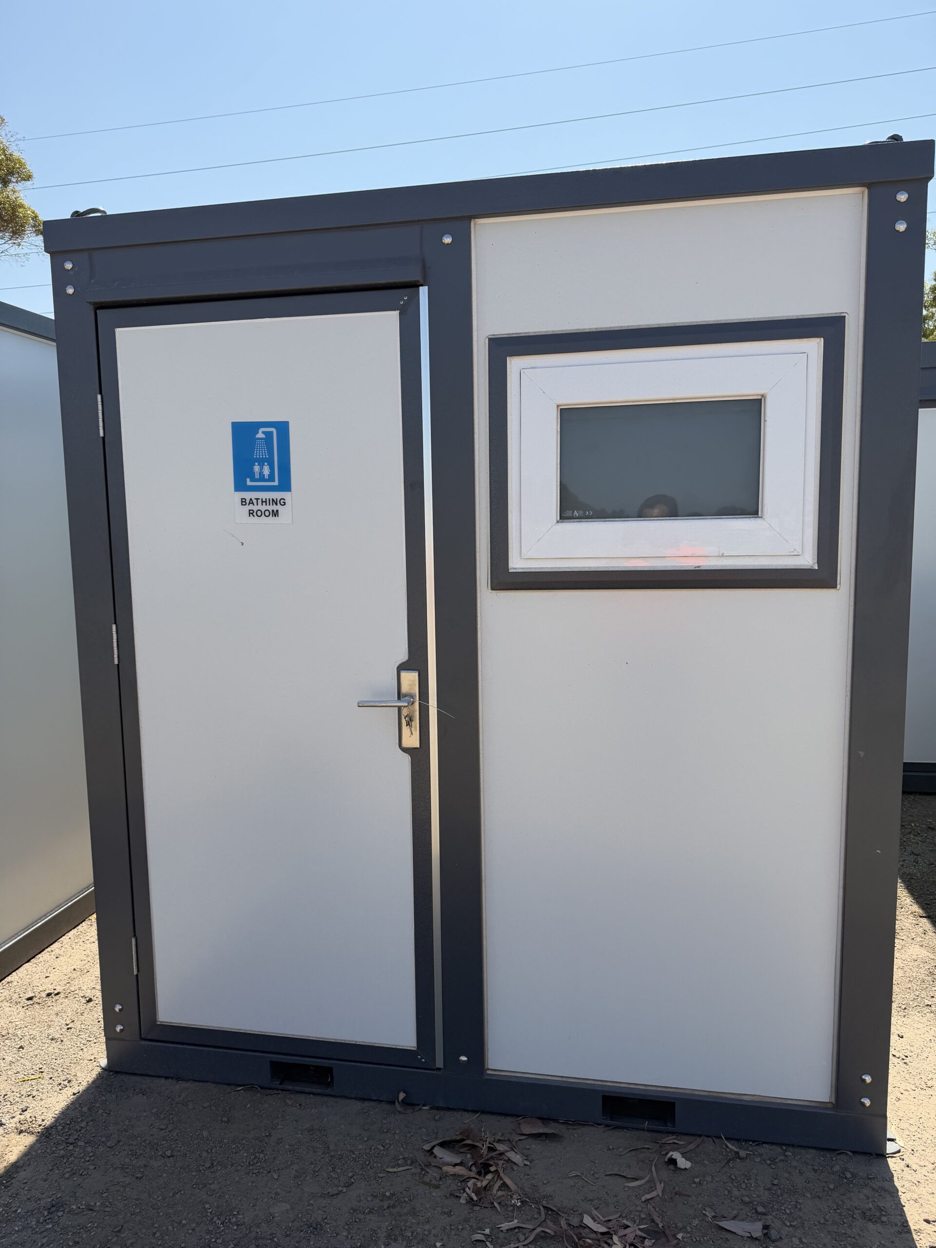 Portable Shower Unit with Change Room and Internal Plumbing