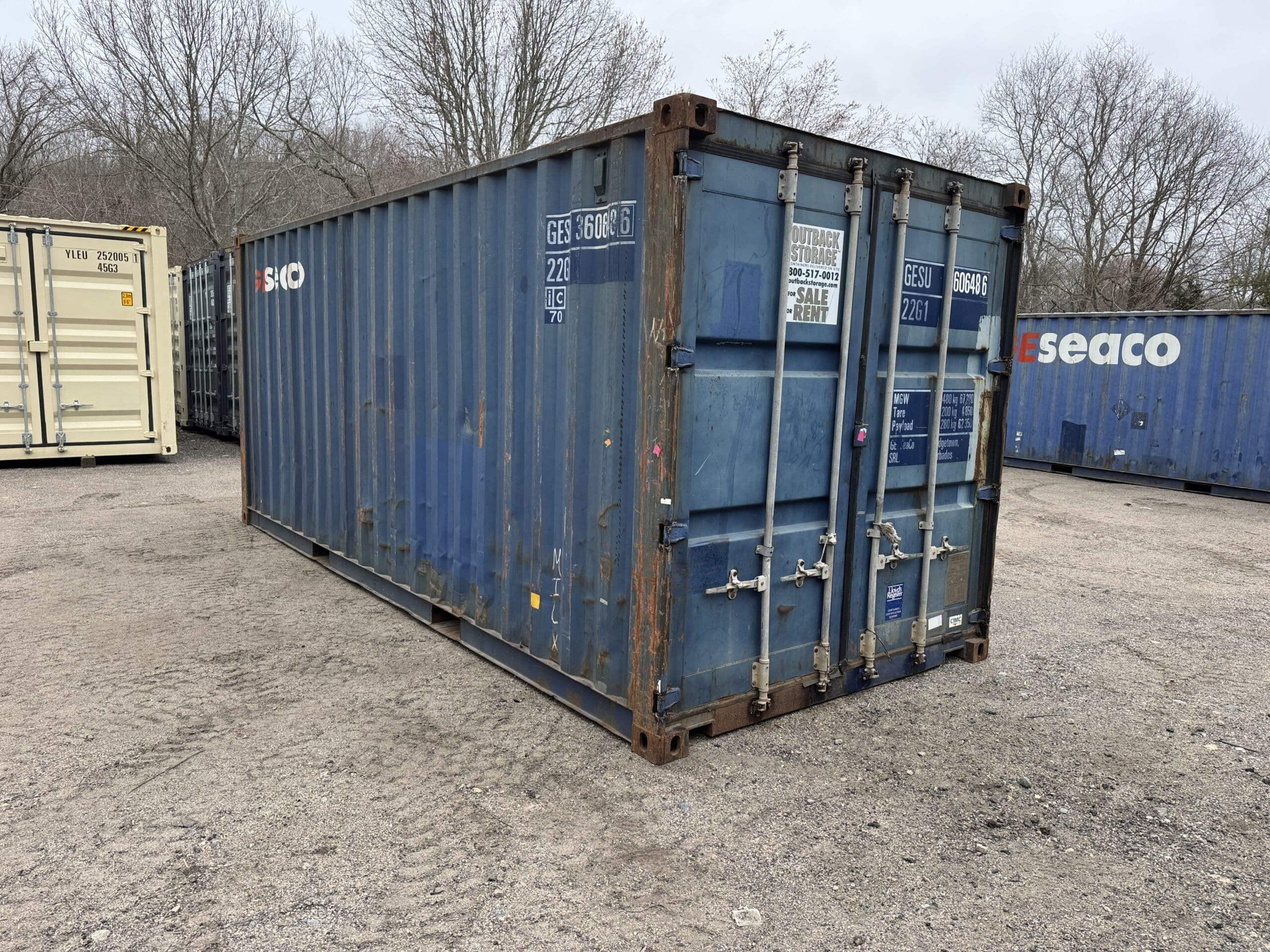 20ft Used Shipping Storage Container Wind and Watertight Blue
