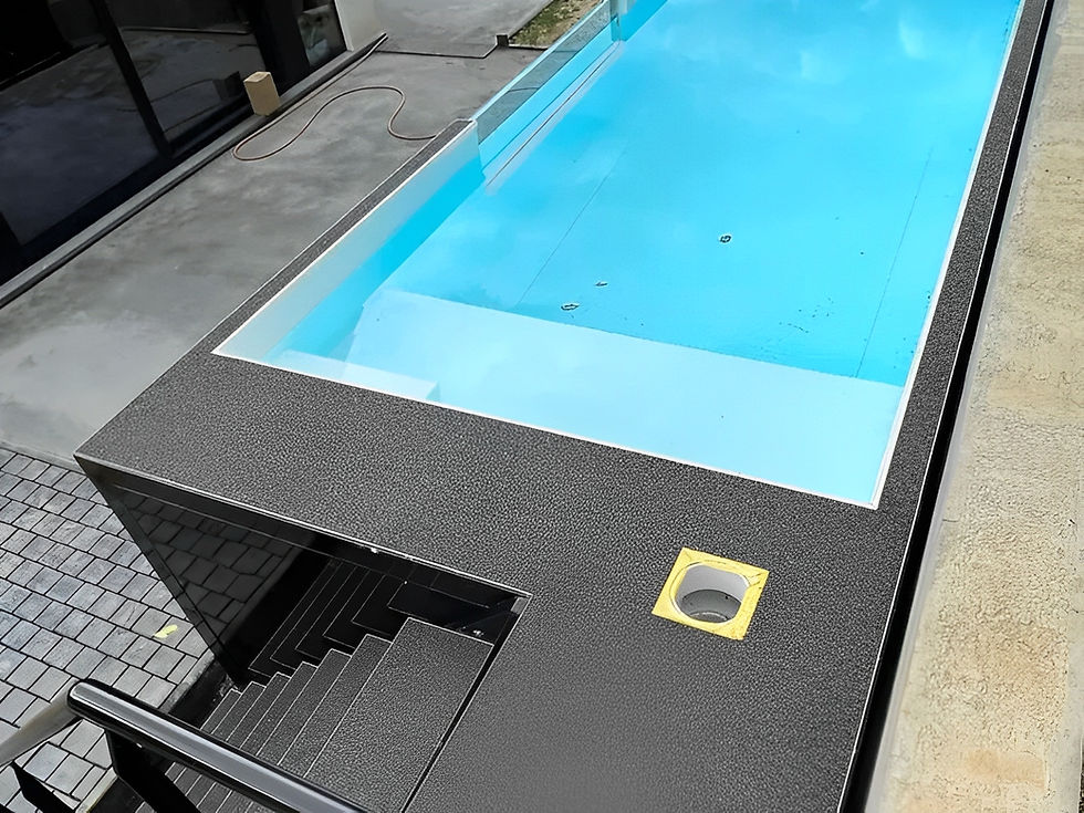 Thumbnail: 20ft Modified Shipping Container Swimming Pool with Side Staircase