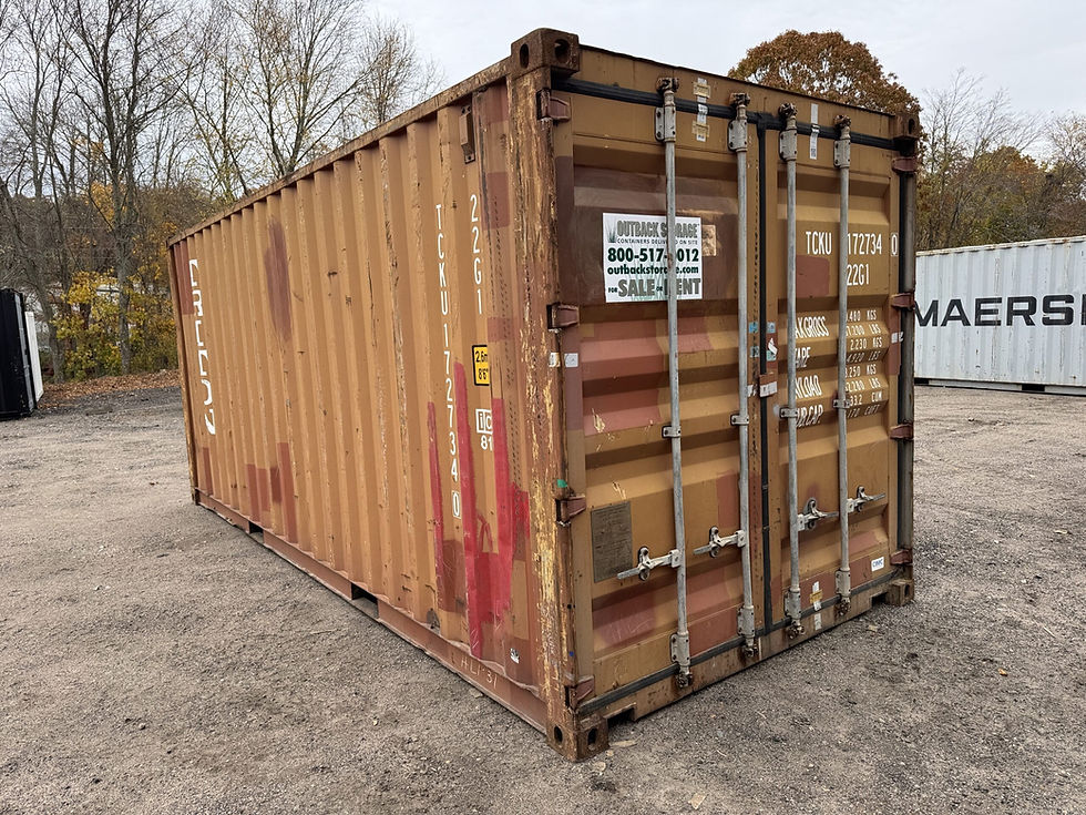 Outback Storage 20ft Used Shipping Container Wind Watertight Burnt Orange