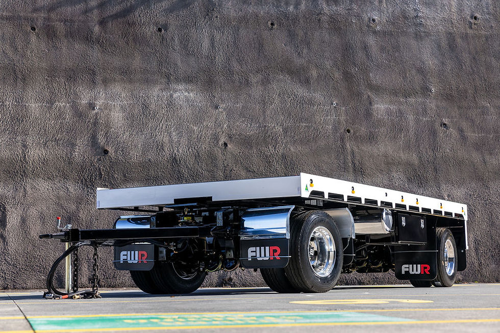 FWR 2 Axle Container Dog Trailer Pull Out Alloy Ramps