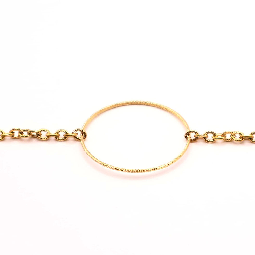 Miniature : bracelet cercle Minorque acier inoxydable plaqué or ou argent