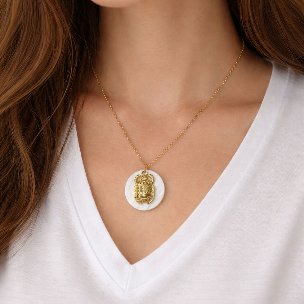 Miniature : Collier boheme chic Khéa Scarabée