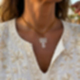 Collier pierre naturelle palmier Ibiza