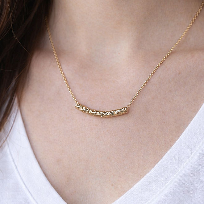 Miniature : Collier bohème chic Linéa acier martelé