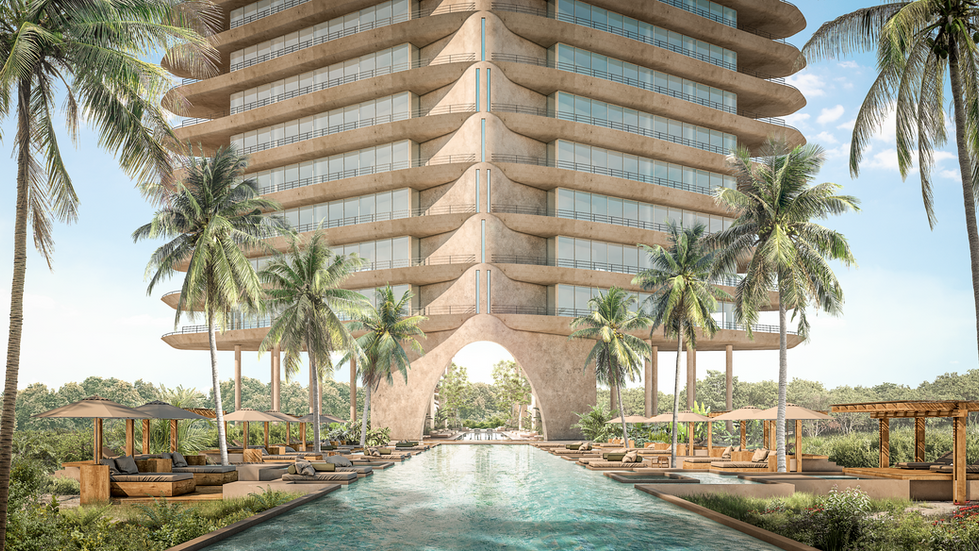 Residential high rise building in Miami by architecture studio Vertebral