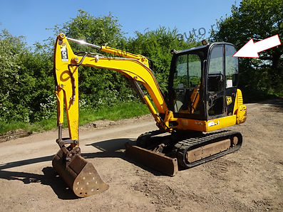 Стекло кузовное заднее левое мини экскаватор JCB 803 Super