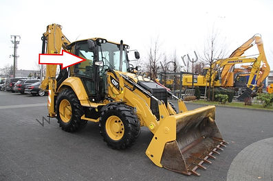 Стекло дверное правое верхнее экскаватор-погрузчик Caterpillar 428f2, 432f2, 434f2, 444f2