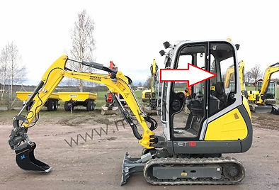 Стекло кузовное левое мини экскаватор Wacker Neuson ET 18, Wacker Neuson ET 20, Wacker Neuson ET 24