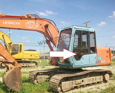 Cтекло дверное левое нижнее Экскаватор гусеничный Hitachi EX100,120,200,300-3 серия