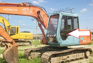Cтекло дверное левое нижнее Экскаватор гусеничный Hitachi EX100, EX120, EX200, EX300-3 серия, 5 серия