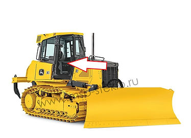 Стекло дверное правое бульдозер бульдозер John Deere 850 J-II .