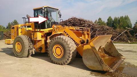 Стекло лобовое правое фронтальный погрузчик Hyundai HL780-7a, HL770-7a