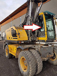 Стекло кузовное правое у стрелы Экскаватор Volvo EW 140 b, 145 b, 160 b, 180 b, EC 180 Blc, 210 Blc, 240 Blc, 290 Blc, 460 Blc, 2003 .