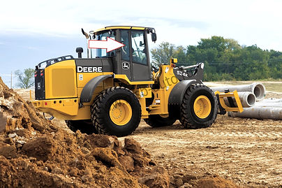 Стекло кузовное заднее правое фронтальный погрузчик John Deere 444K, 524K, 544K, 624K, 644K, 724K, 744K, 824K, 844K