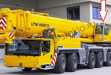 Стекло крыши кабины крановщика автокран Liebherr LTM 1400