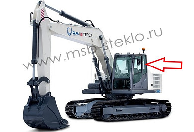 Стекло кузовное левое гусеничный экскаватор Terex TX 210 LC