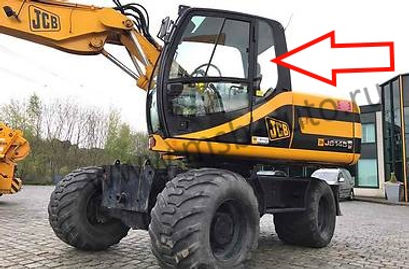 Стекло кузовное заднее левое Гусеничный,колесный экскаватор Js 145,160,220,330 - 97