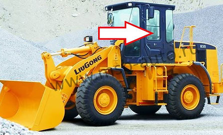 Стекло дверное левое нижнее фронтальный погрузчик LiuGong 836