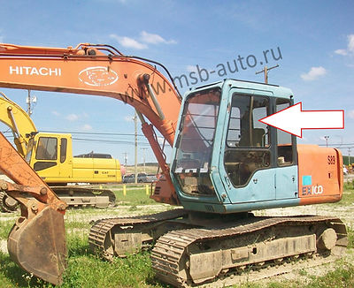 Cтекло дверное левое верхнее заднее Экскаватор гусеничный Hitachi EX100,120,200,300-3 серия