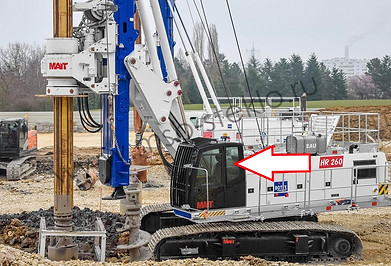 Стекло кузовное заднее левое буровая установка MAIT hr 260