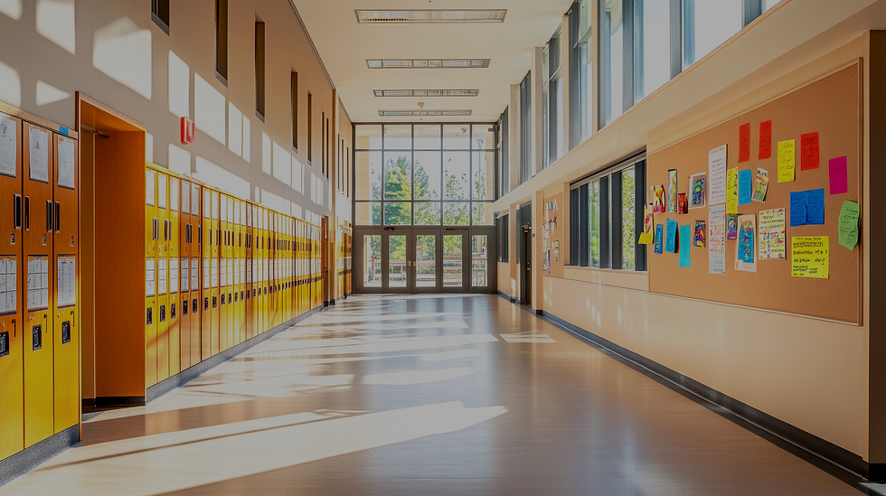 Bright School Hallway