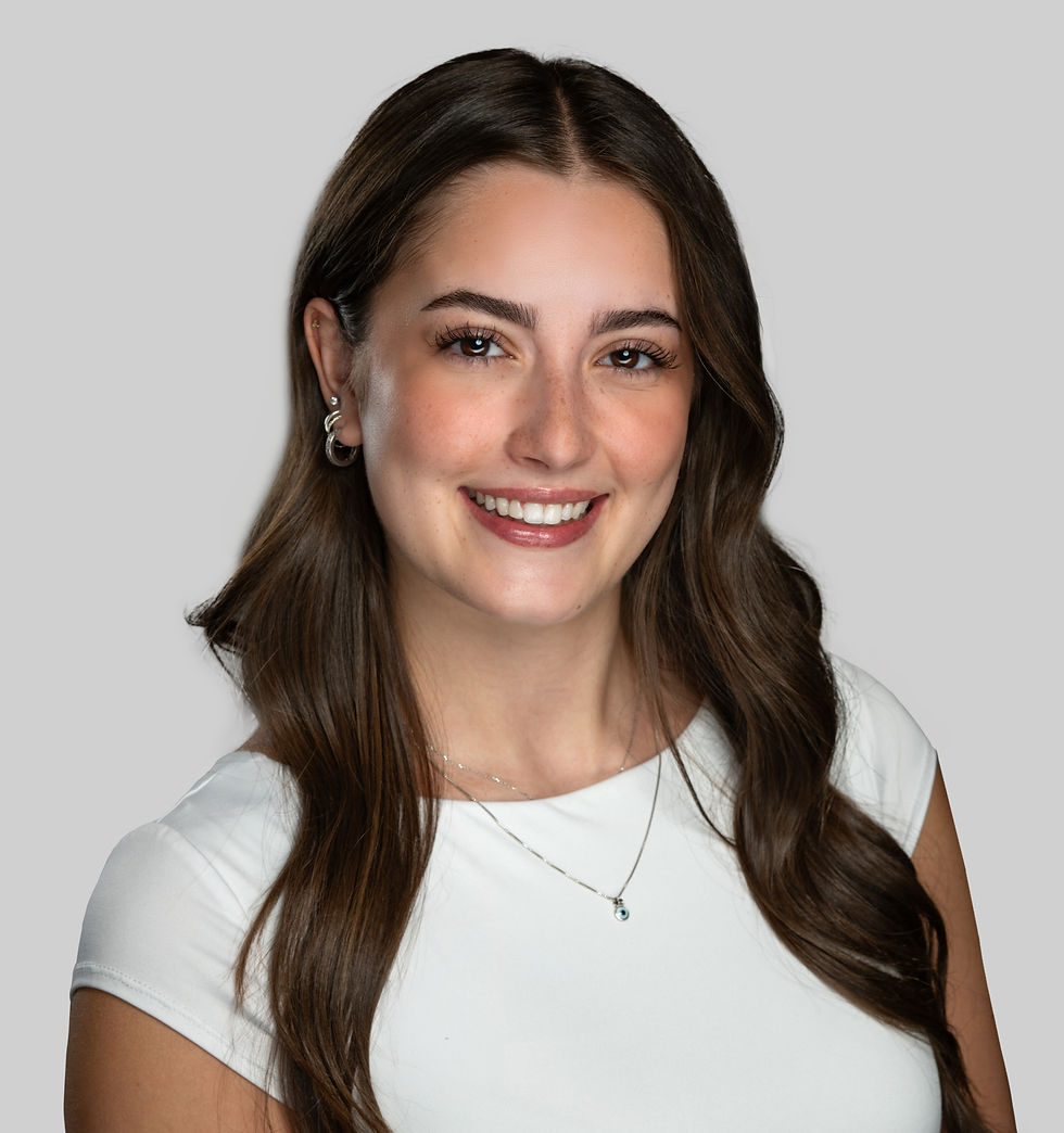 Smiling woman with long dark hair